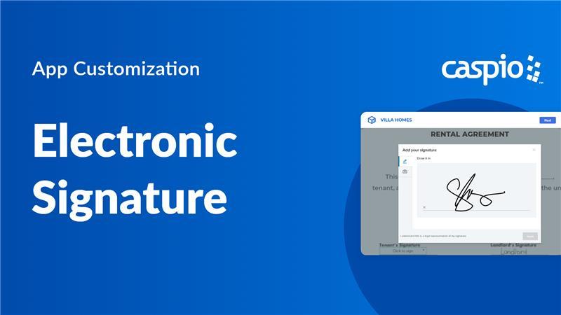Video overview of Caspio's Electronic Signature customization.